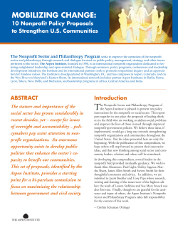 MobIlIzIng chAnge - The Aspen Institute