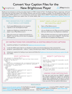 Convert Your Caption Files for the New Brightcove Player
