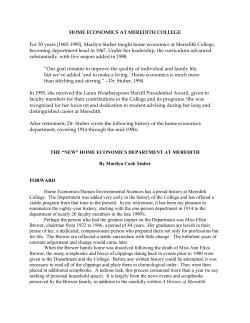 the *new* home economics department at meredith