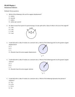 PSI AP Physics I Rotational Motion