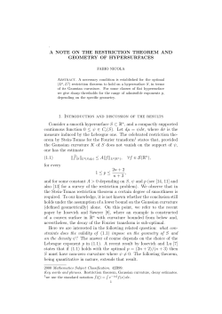 . A NOTE ON THE RESTRICTION THEOREM AND GEOMETRY OF