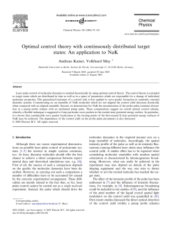 Optimal control theory with continuously distributed target states: An