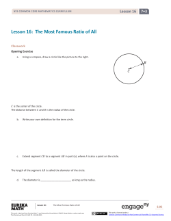 Grade 7 Mathematics Module 3, Topic C, Lesson 16