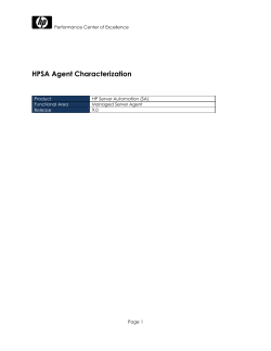 HPSA Agent Characterization