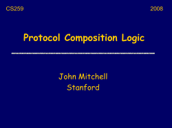 CS259: Logic for Computer Security Protocols