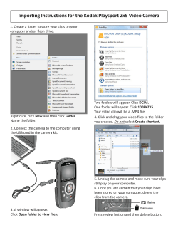 Importing Instructions for the Kodak Playsport Zx5