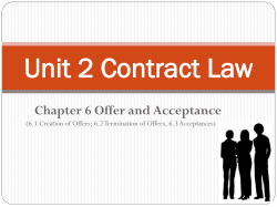 Unit 2 Contract Law
