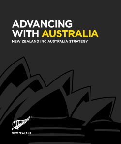advancing with australia - Ministry of Foreign Affairs and Trade