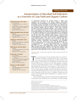 Interpretation of Microbial Soil Indicators as a Function of Crop Yield