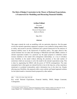 The Role of Budget Constraints in the Theory of Rational