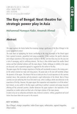 The Bay of Bengal: Next theatre for strategic power play in Asia