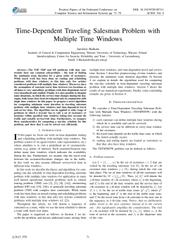 Time-Dependent Traveling Salesman Problem with Multiple Time