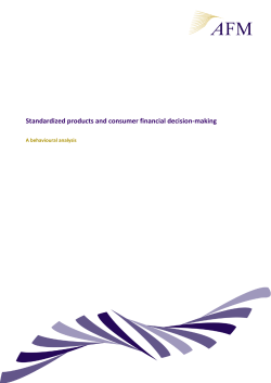 Standardized products and consumer financial decision-making
