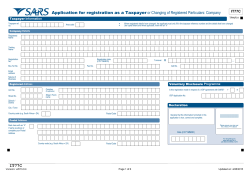 Application for Registration as a Company or Change of