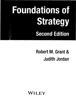 Foundations of Strategy Second Edition Robert M. Grant