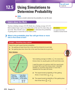 Using Simulations to Determine Probability