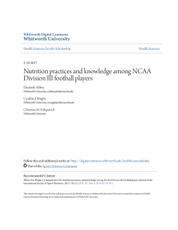 Nutrition practices and knowledge among NCAA Division III football