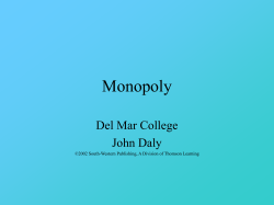 Ch. 23: Monopoly