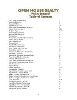 Open House Realty History 3 Company Directory 4 Services Offered