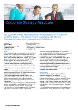 Corporate Strategy Associate