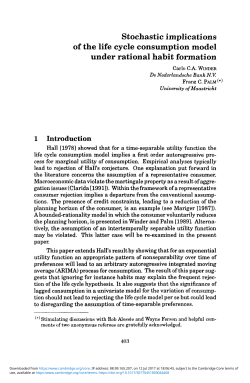 Stochastic implications of the life cycle consumption model under