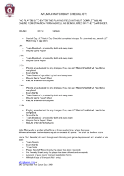Match Day Checklist-time cards-player send off form