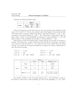 Mixed Strategies in Chicken