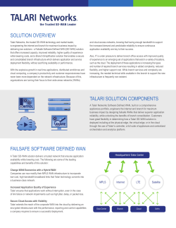 Talari Networks Solution Overview