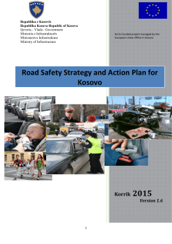 Road Safety Strategy and Action Plan for Kosovo