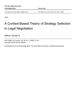 A Context-Based Theory of Strategy Selection in