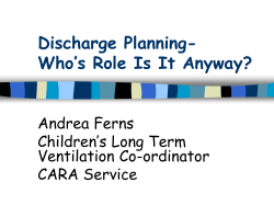 discharge planning for children on long term ventilation