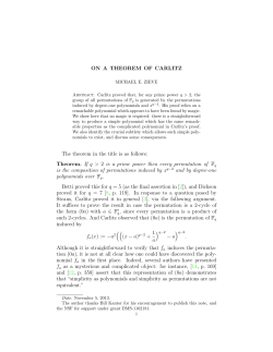 On a theorem of Carlitz - Mathematics