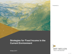 Strategy for Appreciated Fixed Income Portfolios Possible Solutions