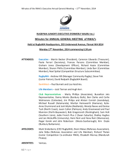Minutes for ANNUAL GENERAL MEETING of RWAJ`s