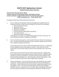 NACTA 2017 Agribusiness Contest - College of Agriculture | Kansas