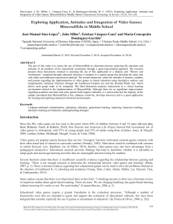 Exploring Application, Attitudes and Integration of Video Games