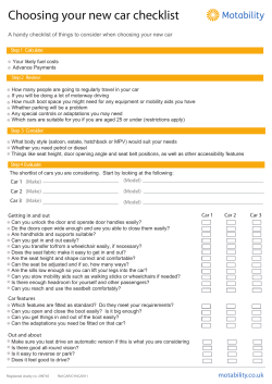 Choosing car checklist