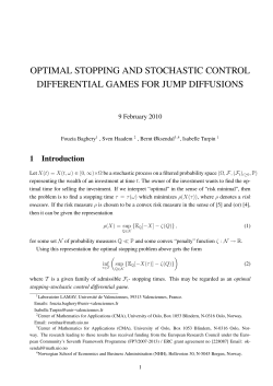 optimal stopping and stochastic control differential games for jump