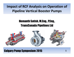 Impact of RCF Analysis on Operation of Pipeline Vertical Booster