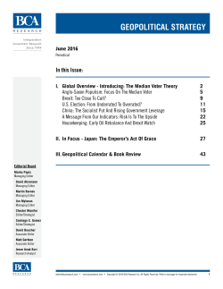 geopolitical strategy - the Centre for Investor Education