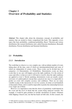 Overview of Probability and Statistics