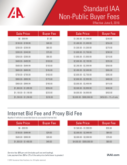 Standard IAA Non-Public Buyer Fees