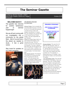 October Seminar Gazette