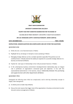 and supply function with other departments (8