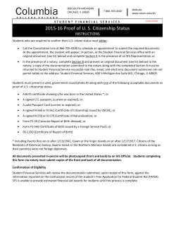 2015-16 Proof of US Citizenship Status