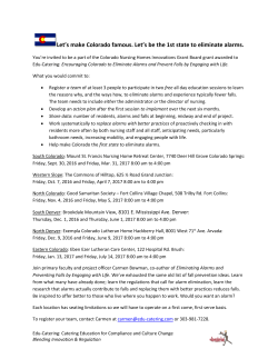 Let`s make Colorado famous. Let`s be the 1st state to - Edu