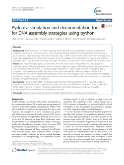a simulation and documentation tool for DNA assembly strategies