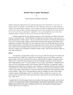 Should Tribes legalize Marijuana?