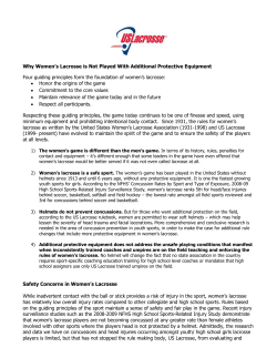 Safety Issues in Girls` and Women`s Lacrosse