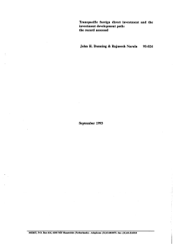 investment development path: John H. Dunning - unu